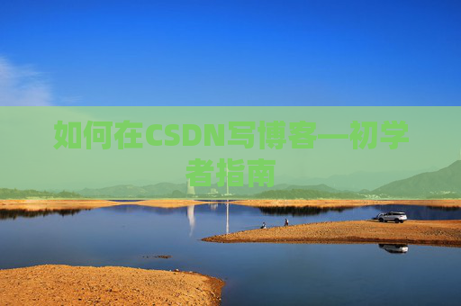 如何在CSDN写博客—初学者指南